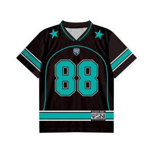 JERSEY Classic BABA 33 / Number Series / Jersey / Streetwear / Oversize / Music / Boxy Fit / Vintage / Bloke Core Baju Hitam Merah  / Vintage / Retro / Rugby  / nfl Hockey / Casual Full Printing  / Music / Boxy Fit / Bloke Core  home mediolanum