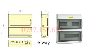 [HCM]Tủ điện nhựa 36 đường(36way)