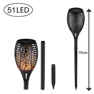 Christmas Solar Flame Lamp Outdoor Waterproof Xmas Decoration Light Simulated Butterfly Lantern Garden Landscape Light