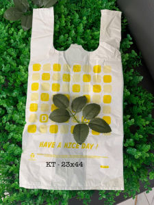 5kg túi hai quai trắng in logo have a nice day