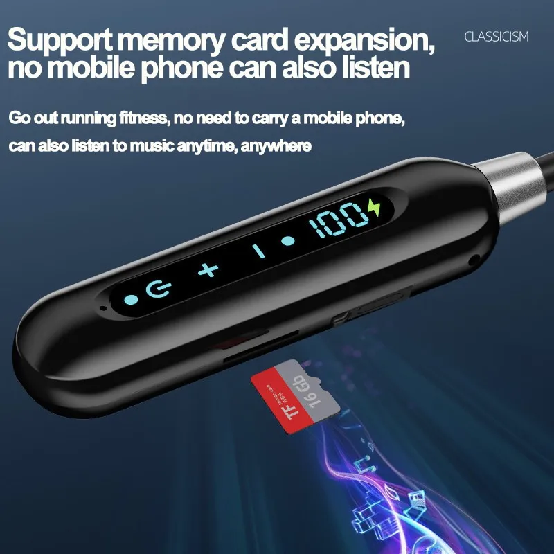 2024 NEW Bluetooth Earphones Wireless Headphones Magnetic Sport