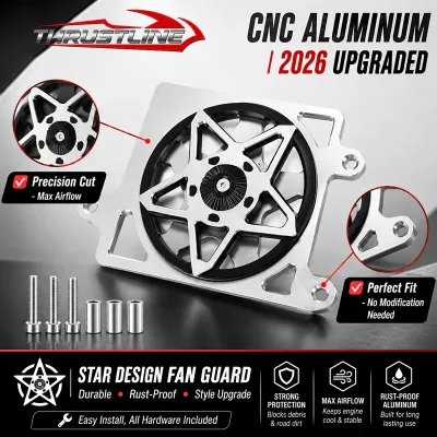 TorqPipe CNC Spinner Radiator Cover Click 125i/150i V2/V3 ADV 150/160 PCX 150/160 Full Alloy ARM