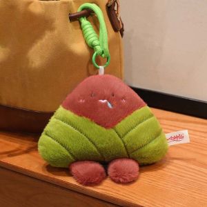 BEIBEI Ultra-Soft Velvet Cartoon Zongzi Plushie Vibrant Emerald Green Eco-friendly Filling Sticky Rice Dumpling Toy Kawaii Food Plushie Compact Hand-held Size Dragon Boat Festival Doll Office Desk Companion