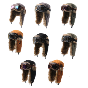 Durable Polyester Winter Hat Thermal Ear Cover Detachable Goggles For Snowmobile Riding Winter Sports And Outdoor Work