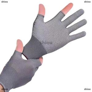 [COD] shiou Glue-dot Non-slip Cycling Gloves For Men Outdoor Two-finger Touch Screen Thin Gloves