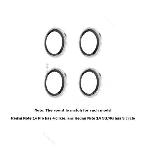 For Redmi Note 14 Pro Note14 5G 4G Note14Pro 2025 Xiaomi Metal Ring Protection HD Lens Cover Protective Film Tempered Glass Protection Scratch proof Drop proof Friction proof