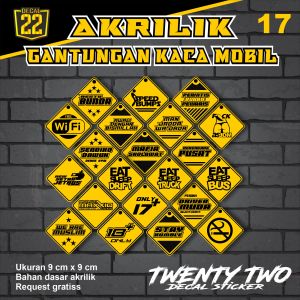 Variasi Gantungan Kaca Akrilik Bebas Custom Mobil dan Truck 17