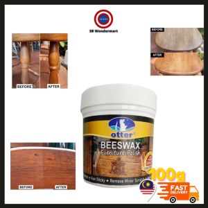 OTTER Beeswax Polish Shine and Removing Minor Scratch Protection Wood Furniture Polishing natural shine 100g