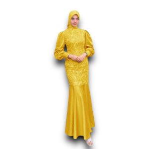 GAMIS MAXI DUYUNG  DESYA/ GAMIS MUSLIM BRUKAT TILE MIX SATEN VELVET/ PAKAIAN WANITA MUSLIMAH