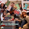 24 Pieces Makeup Bags Bulk Canvas Cosmetic Bags Purse Organizer Zipper Cosmetic Pouch Portable Travel Toiletry Pouch for Women Men Gifts, 7 x 4 Inch (Christmas). 