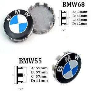 1 chếc logo chụp mâm la zang bánh xe ô tô xe hơi BM.W đường kính 55mm và 68mm