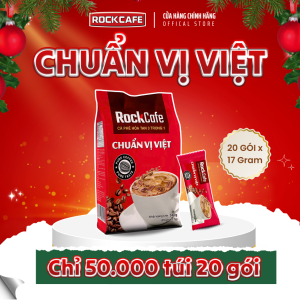 RockCafe - Cà phê hòa tan 3 trong 1 - Cafe Chuẩn Vị Việt - Thơm ngon - Đậm vị