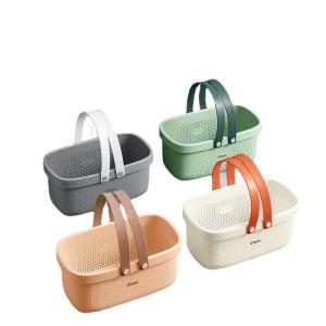 BA Thick Basket Storage With Handle Easy Carry Portable Shower Bathroom Kitchen Office Bakul Plastik Penyimpan Barang