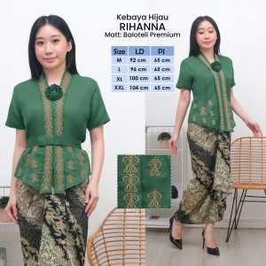 Atasan Kebaya Kutubaru Rihana Bahan Baloteli Premium Motif Bordir Mewah Lengan Pendek Aneka Warna Kekinian | Pakaian Wisuda Acara Pesta Kondangan Wanita Modern Elegan Cantik Kekinian