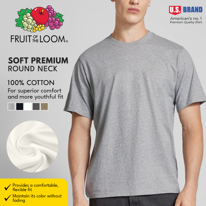 Fruit of the Loom TShirts for Men & Women 100% Cotton Soft Premium ...