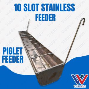 10 Slot Stainless Steel Feeder Perfect for Farm Animals & Outdoor Use for animals