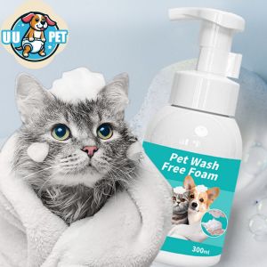 300ml Waterless Pet Cleaning Foam No Rinse Dry Shampoo for Dogs & Cats Mild Wash Free Foam for Puppies Kittens Pet Dry Cleaning Bubble for Pets Unable to Bathe