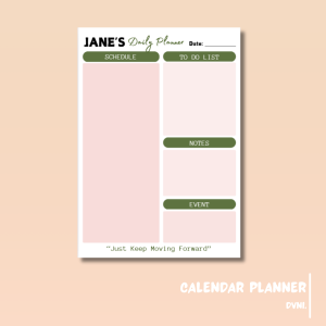 Calendar Planner | Daily Planner | Weekly Planner | Monthly Planner | Personalized Calendar Planner