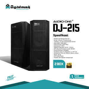 Audio One Full Range Type DJ 215. Speaker Panggung Lapangan Double 15inch 1200WATT Tersedia Pilihan Active atau Passive Garansi Resmi | DM