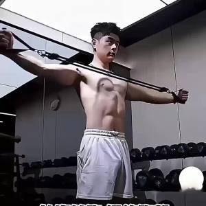 จัดส่งจากประเทศจีน [BIN] สายรัดต้านทานแบบเหยียบเท้าสีแดงสำหรับการออกกำลังกายที่บ้าน ลดน้ำหนัก ลดหน้าท้อง ลดเอว เชือกต้านทานฟิตเนส