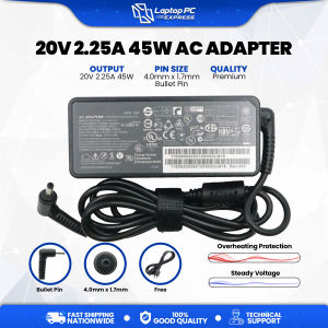 Lenovo Laptop Charger 20V 2.25A 4.0mm for Ideapad 100 14IBY  Ideapad 100 15IBY  Laptop Charger Lenovo 45W 20V 2.25A 4.0mm x 1.7mm Compatible with Lenovo Ideapad 100 14IBY 100 15IBY 710 510 YOGA 710 510 Flex 4 11 14 15 Series Laptops GX20K11838 GX20L23044