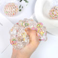 Mesh Squish Ball / Squeeze Ball Release Stress Funny Anti-Stress Squishy Grape Relief Ball/E04008. 