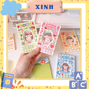 Sổ note bé gái cute  giấy ghi chú quyển nhiều tệp cho học sinh