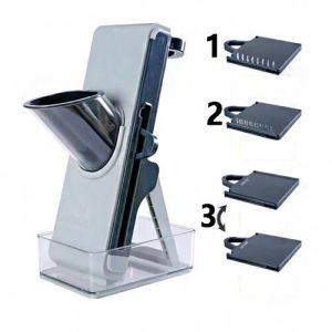 มัลติฟังก์ชั่เครื่องตัดผักเนื้อเครื่องตัดมันฝรั่งแครอทเครื่องขูดอุปกรณ์ครัวใบมีดเหล็กครัวเครื่องมือรายการไม่เจ็บมือ