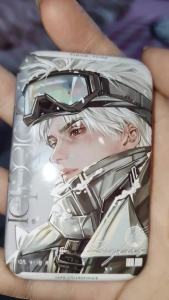 2Pcs/Set Love and Deepspace Cartoon Sylus QinChe 58mm Pin Cosplay Rectangle Badge Decoration Valentines Day Gift