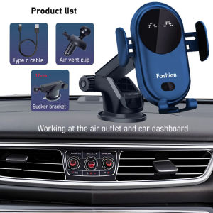 30W Car Wireless Charger Auto Mount Phone Holder Sucker Support For Phone Infrared Induction
