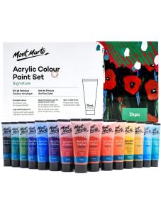 Mont Mart Acrylic Paint Set - 6/8/12/18/24 colour x75ml Acrylic Painting Acrylic Colour Pigment Art Supplies
