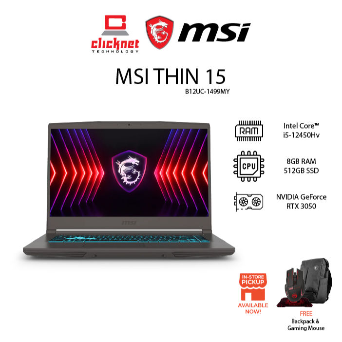 MSI Thin 15 B12VE-1230FR - PC portable MSI sur | OOP