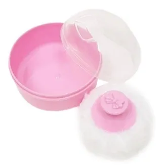 UnihomSG [ReadyStock] Baby Soft Powder Puff Box With Case cover Cosmetic Powder Puff Talcum Powder Containers
