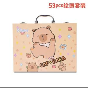 KUROMI CAPYBARA 145 PCS OR 53Pcs Double Layer Aluminum Box Watercolor Brush Pen Set Art Painting Supplies Graffiti
