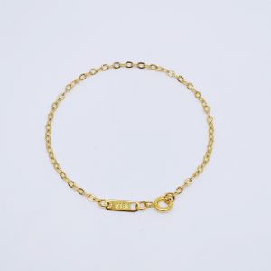 Lắc tay titan nữ dây Oval có họa tiết lấp lánh dùng khóa tròn ký hiệu K18 chọn size theo cm