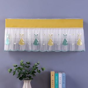 Tấm che bụi bọc điều hòa vải ren dễ thương nhiều màu