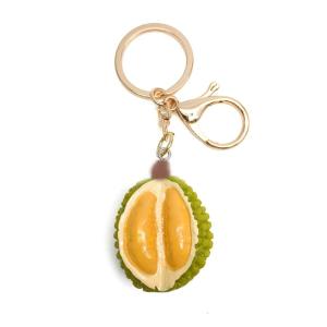 Trendy Simulated Durian Keychain Eye-catching Durian Pendant Unique Fashion Accessory for Women Gift for Friend