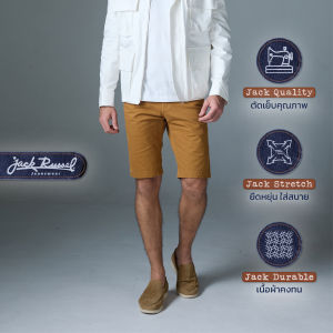 กางเกงขาสั้นผู้ชาย Jack Russel Klassik JS-217/YL Slim Fit Yellow