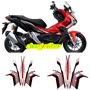 STIKER STRIPING LIS LES BODY MOTOR ADV 150 TAHUN 2019 WARNA MERAH 1SET STANDAR