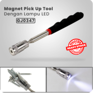 [ READY STOCK ] Telescoping Magnet Pickup Tools Magnetic Stick with LED Light Stainless Steel Magnet Stick
