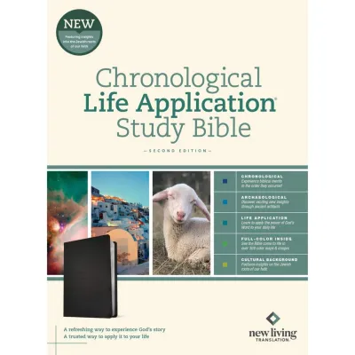 NLT Chronological Life Application Study Bible (Ebony Leaf LeatherLike) Second Edition