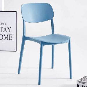SAIYG Nordic Dining Chairs Thickened Plastic Chair Stackable Study Chair with Backrest Coffee Chair