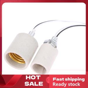 🚚【Local Express Delivery】🚚 E14 E27 Ceramic Screw Lamp Holder LED Light Heat Resistant Adapter Home Use Round Socket For Bulb Base With Cable