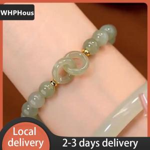 [COD] WHPHous Ship within 24 hours Lucky Bead Bracelet For Women Exquisite Chinese Style Heart Buckle Bracelet Bangle Fashion Jewelry Accessories Gift