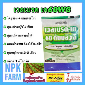 เอราวัณ เวลเบรค เค 60 ดับบลิวจี ขนาด 1 กิโลกรัม ตัวเดียวกับ เวลปาร์-เค ไดยูรอน + เฮกซาซิโนน คุม+ฆ่า หญ้าในไร่อ้อย