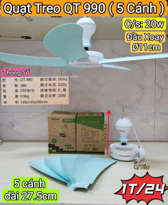 Quạt treo thả trần 5 cánh tiện dụng siêu mát NĐ 620 - 820 - 990