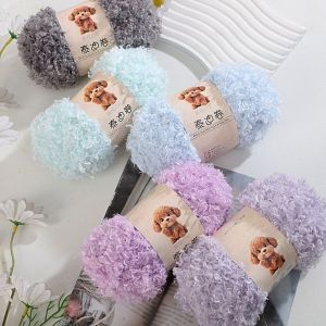 CHUN053634 Loop Wool Curly Yarn 50g/Roll Soft Fluffy Fluffy Thread Coral Velvet Doll Hair Yarn Crochet Plush Toy