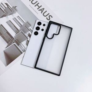 KISSCASE Ice Crystal Skin Feeling Slim Phone Case For Samsung Galaxy S24 Ultra S24 Plus Ultra Thin Matte Transparent All-inclusive Hard PC Anti-fall Shockproof Back Cover For Samsung S24