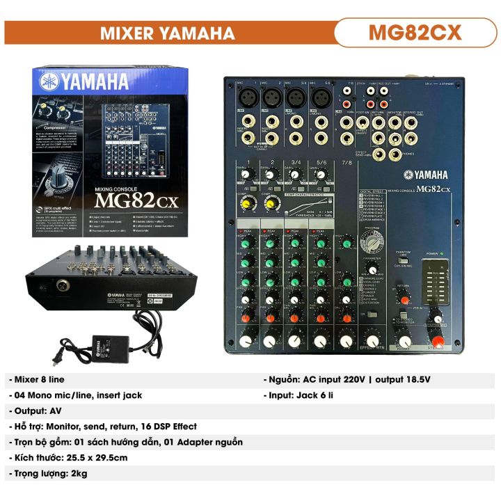 HÀNG NHẬP KHẨU | Bàn Mixer Yamaha MG82CX- 32 chế độ EFFECT, Bộ Xử Lý ...