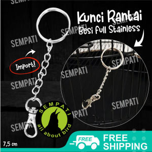 SEMPATI Rantai Kunci Bulat Sempati Besi Pengaman Gembok Pintu Sangkar Kandang Burung Anjing Kucing Sugar Glider Hamster Marmut Hewan Gantungan Kunci Dll RTOSM